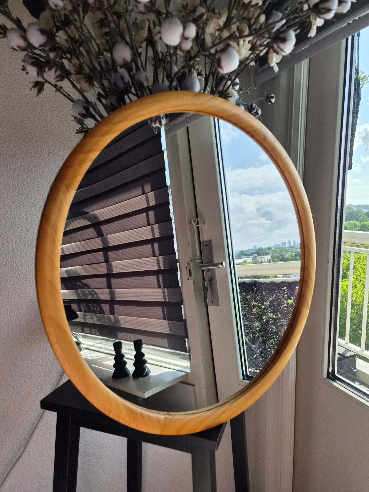 Bamboe Spiegel Rond, Ophalen, Rond, Minder dan 50 cm