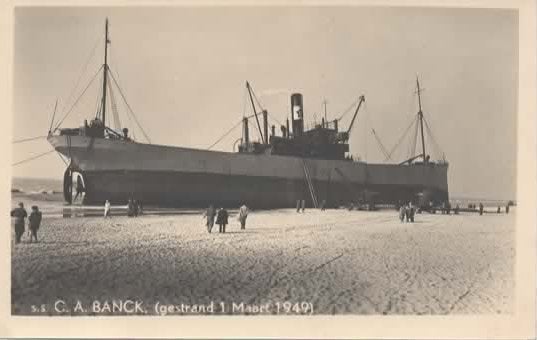Bloemendaal aan Zee gestrand Zweeds schip ss CA BANCK, Verzenden, 1940 tot 1960, Ongelopen, Noord-Holland