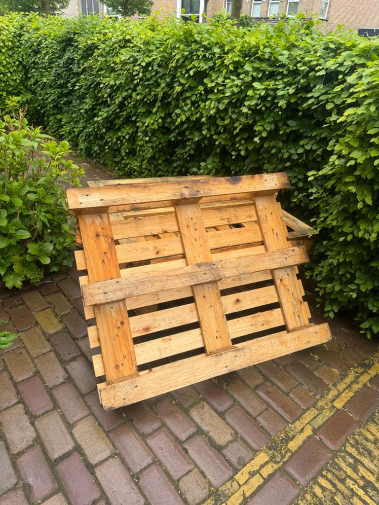 8 Europallets: 3x 80x120cm en 5x 80x60cm, Ophalen, Gebruikt