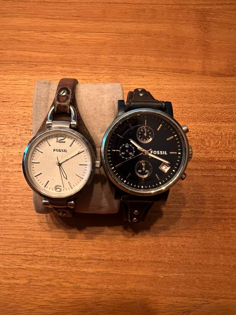Twee Fossil dames horloges, Ophalen of Verzenden, Zo goed als nieuw, Staal, Fossil