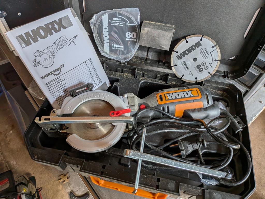 Worx WORXSAW XL WX427 handcirkelzaag 710W, Cirkelzaag, Worx, 600 tot 1200 watt, Ophalen of Verzenden