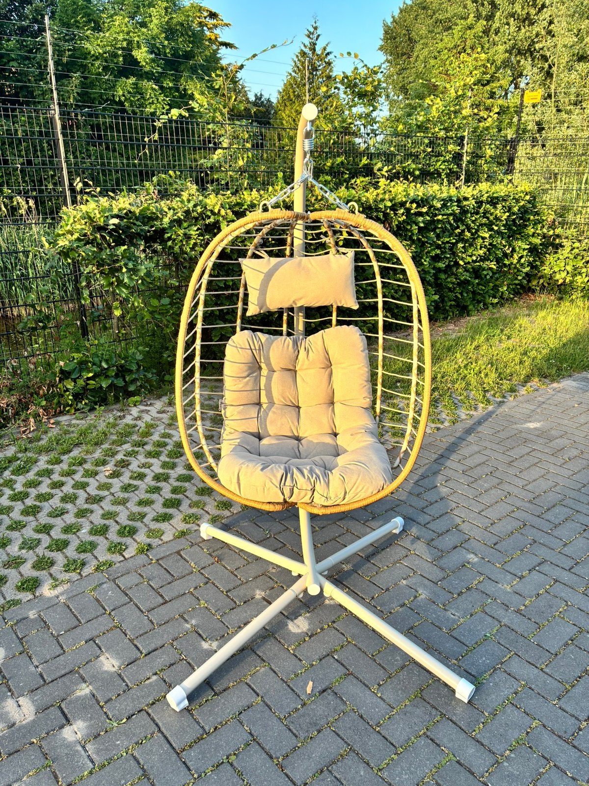 Hangstoel / Egg Chair – Nieuw – Opvouwbaar, Tuin en Terras, Tuinstoelen, Ophalen, Nieuw, Wicker
