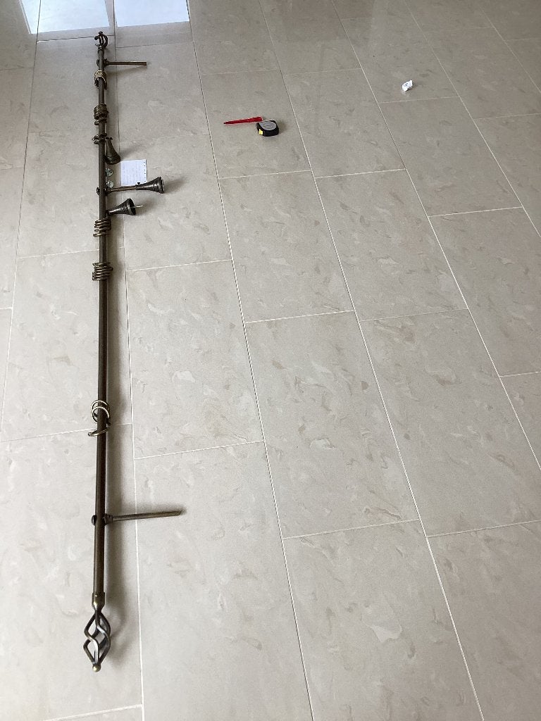 Gordijnroede brons design ca 230 cm, Ophalen