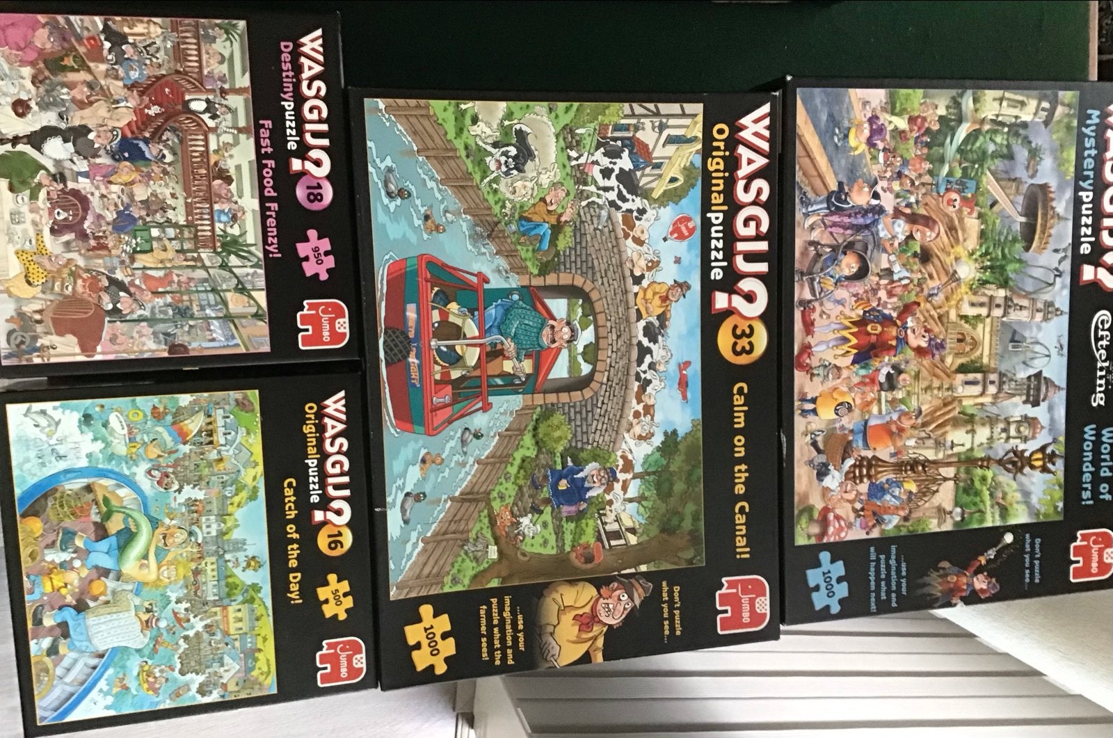 Wasgij Puzzels - Diverse Collectie (4 stuks), Hobby en Vrije tijd, Denksport en Puzzels, Ophalen, 500 t/m 1500 stukjes, Gebruikt