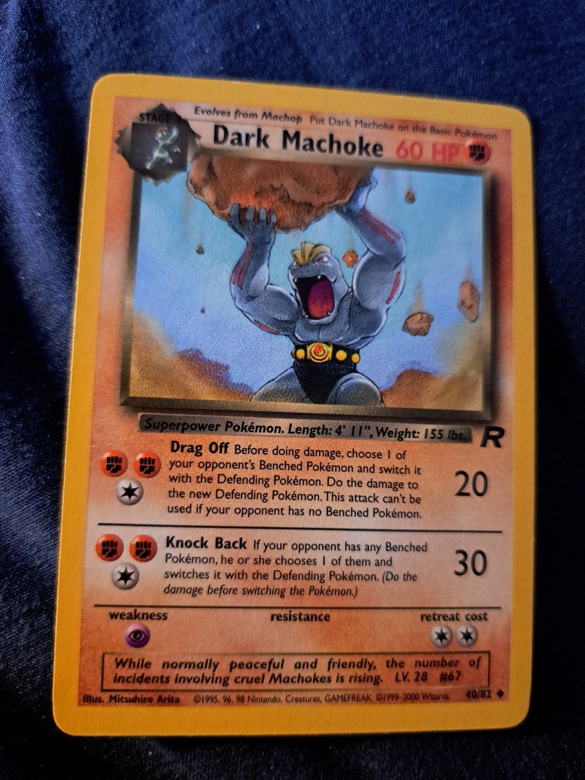 Dark Machoke Pokémon kaart (Team Rocket 40/82), Ophalen of Verzenden