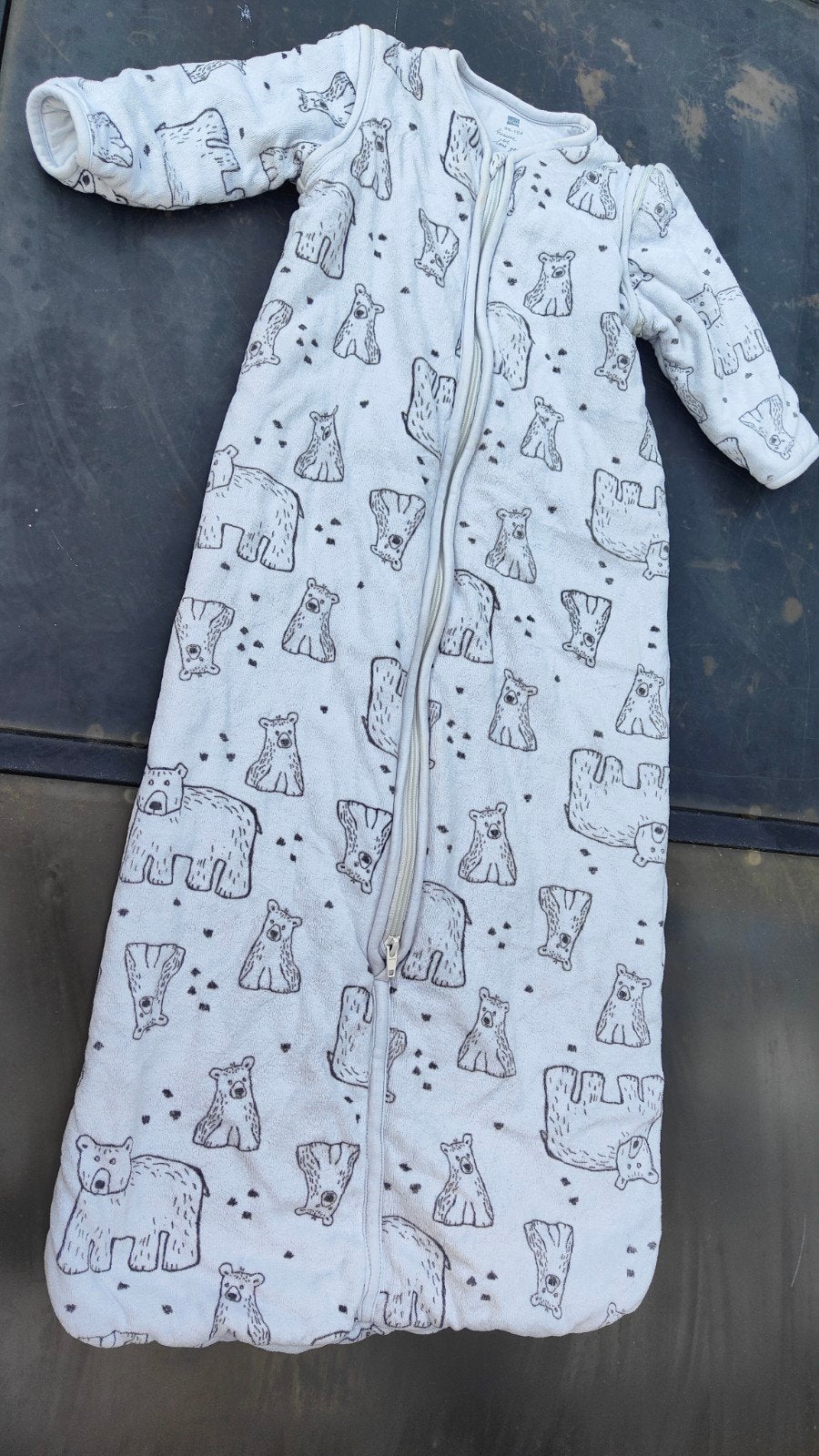 hema winter slaapzak met afritsbare mouwen maat 86 92 98 104, Gebruikt, Ophalen of Verzenden, Hema, Gevoerd