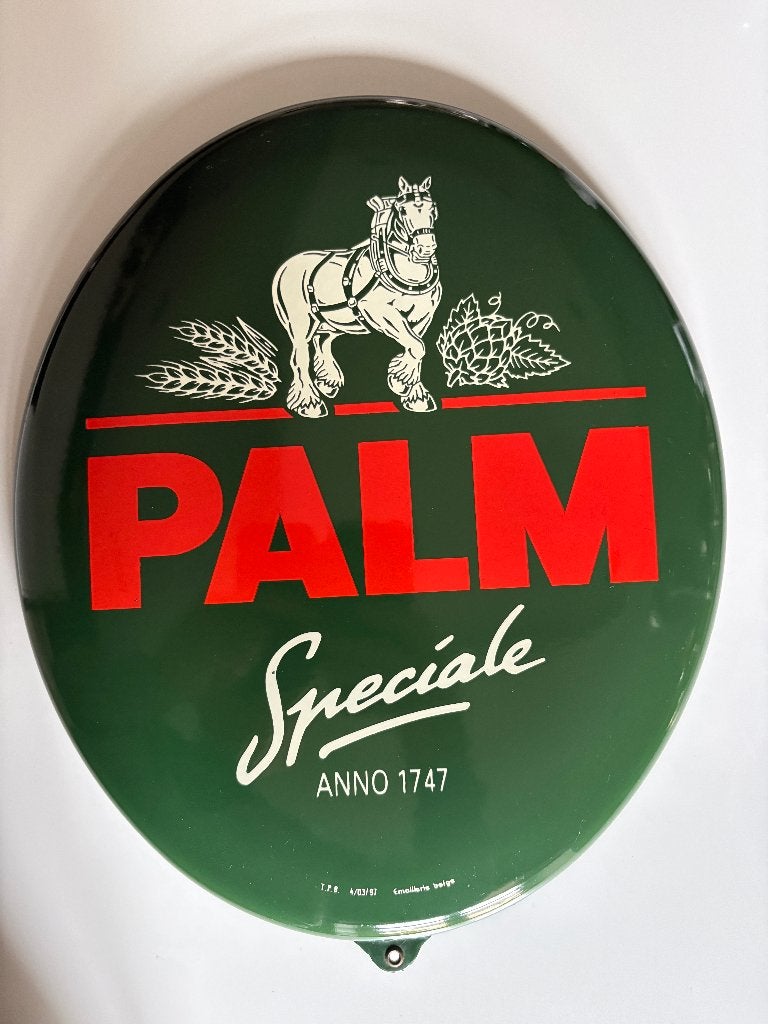 Palm emaille bord, Verzamelen, Ophalen of Verzenden, Zo goed als nieuw, Reclamebord