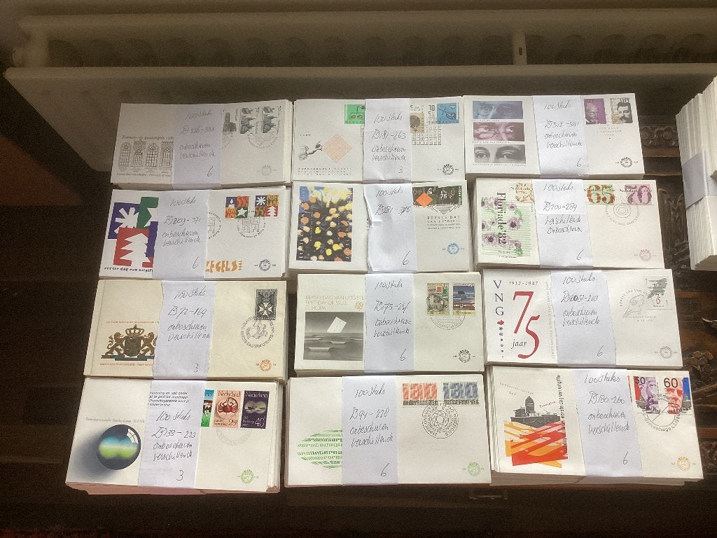 Doos4 2500 stuks FDC Nederland onbeschreven 25 pakken van, Postzegels en Munten, Ophalen of Verzenden, Nederland