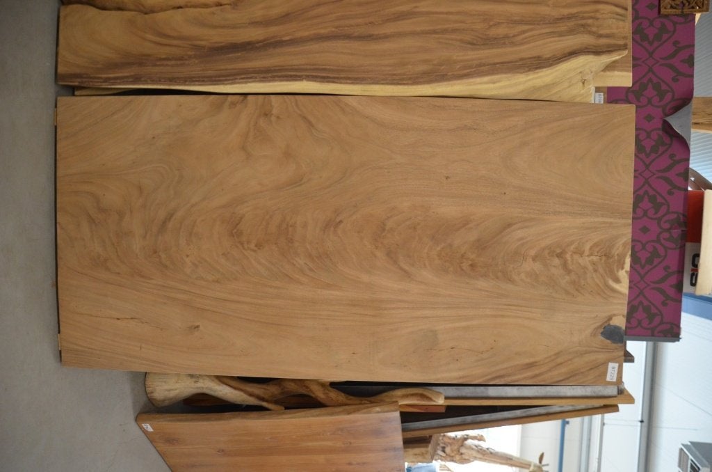 Boomstamtafel 220 cm suar -BT 229 - 2,2 meter boomstamtafel, Overige houtsoorten, 100 tot 150 cm, Ophalen of Verzenden, Vijf personen of meer