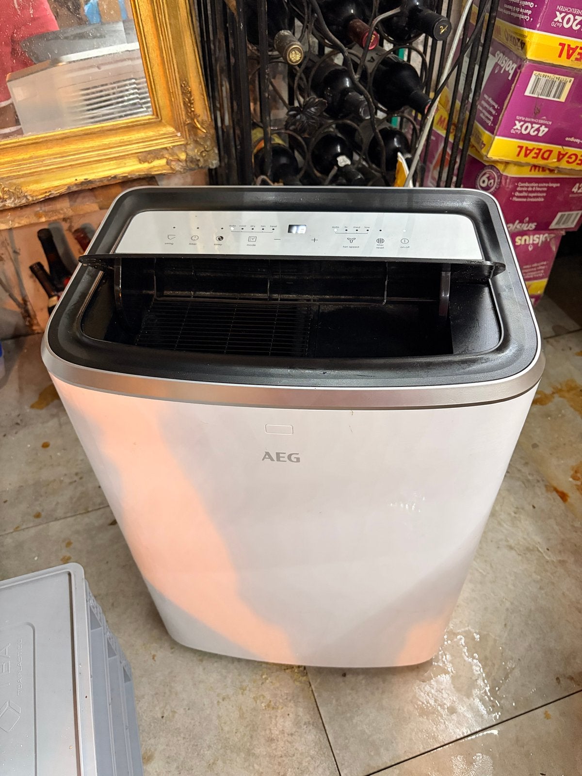 AEG AXP34U338HW Chillflex Pro Mobiele Airco 12000btu, Witgoed en Apparatuur, Airco's, Ophalen, 3 snelheden of meer, Zo goed als nieuw