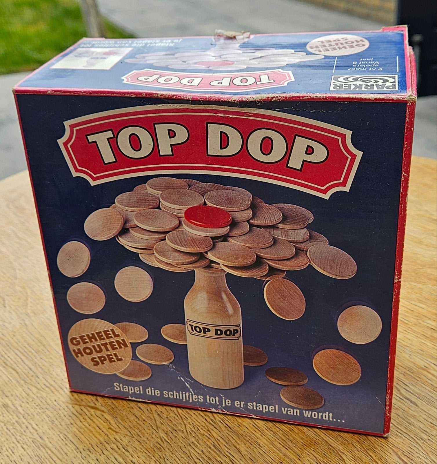 Top Dop - Geheel Houten Spel van Parker, Vijf spelers of meer, Ophalen of Verzenden, Gebruikt, Parker