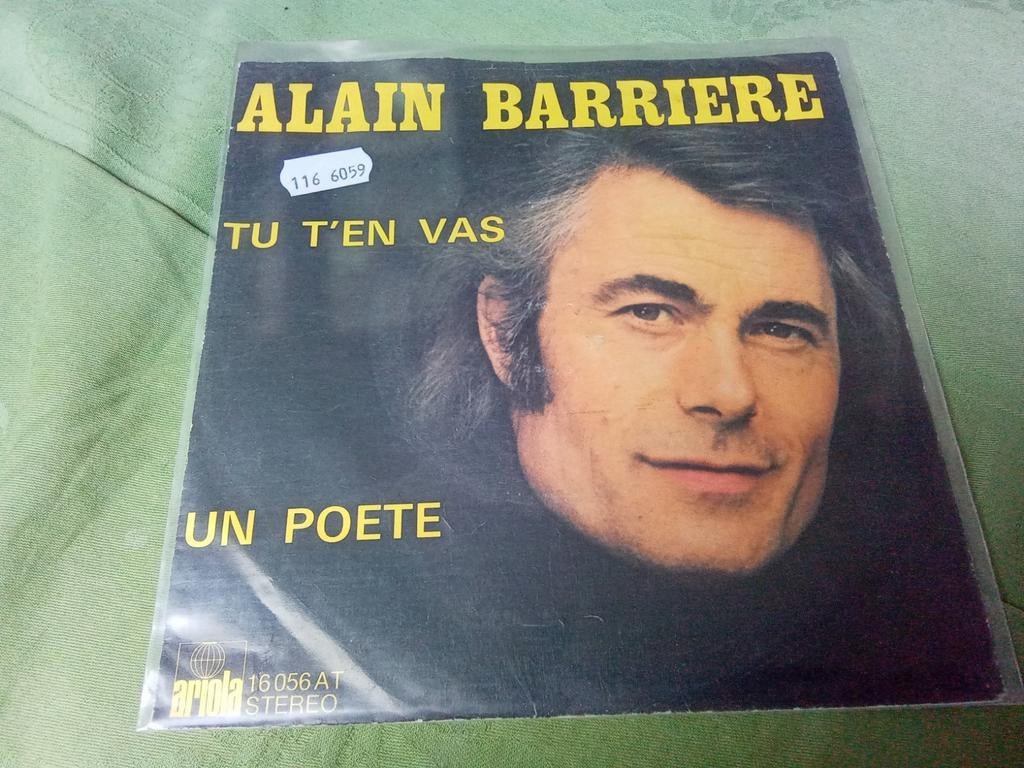 Alain Barriere.        Tu t'en vas, Verzenden, Gebruikt, 7 inch, Single