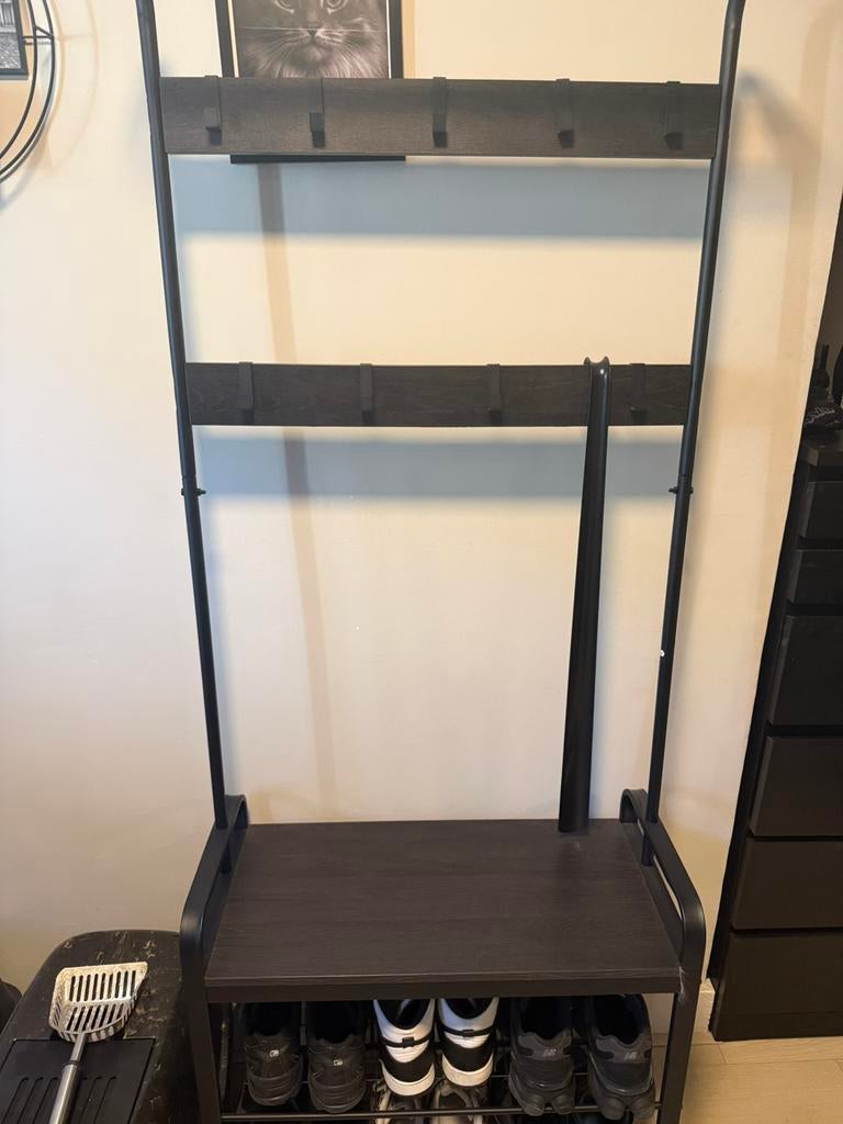 Kapstok met schoenenrek, Ophalen, Zo goed als nieuw, Wandkapstok, Minder dan 100 cm