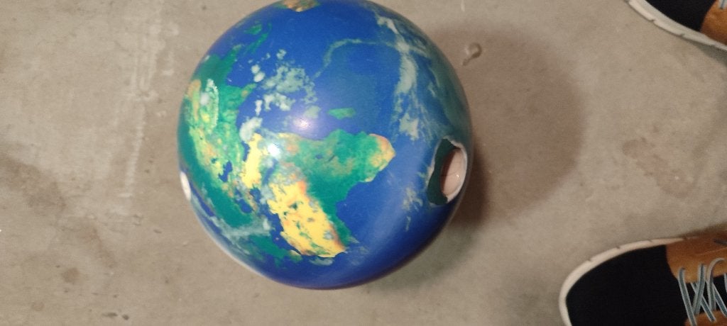 bowlingbal met realistische wereldbol print, Ophalen, Bal