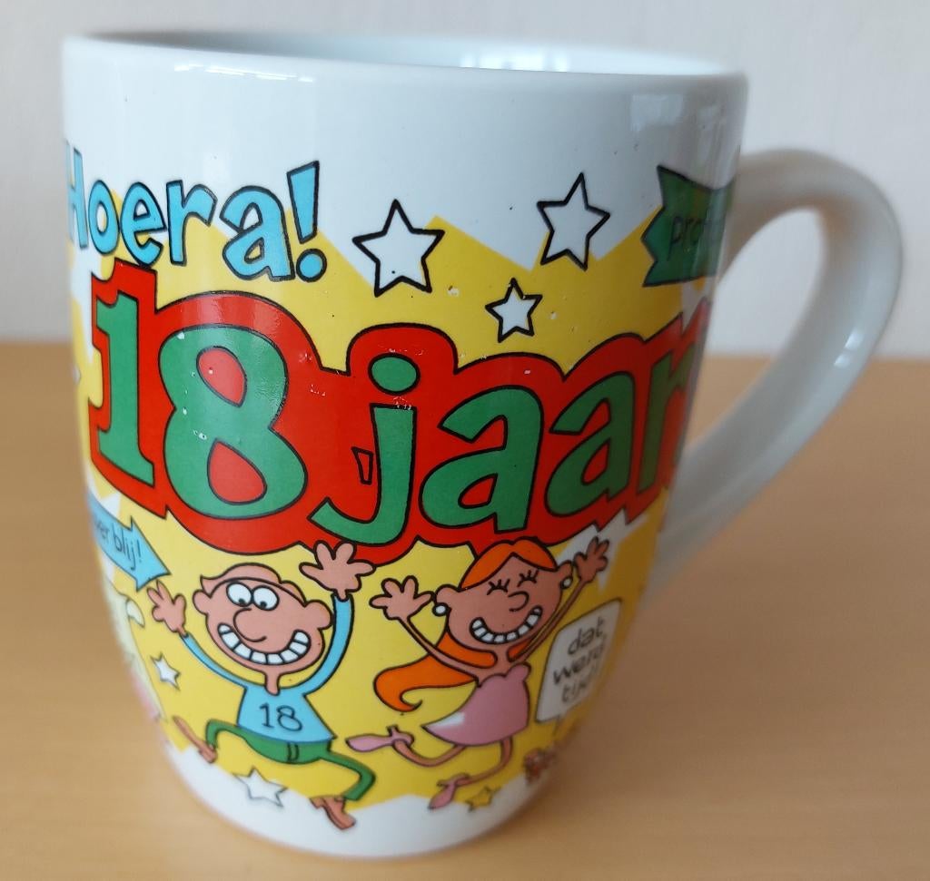 leeftijdbeker 18 jaar/ verjaardag- cadeau mok - NIEUW, Ophalen, Nieuw, Overige stijlen, Kop(pen) en/of Schotel(s)