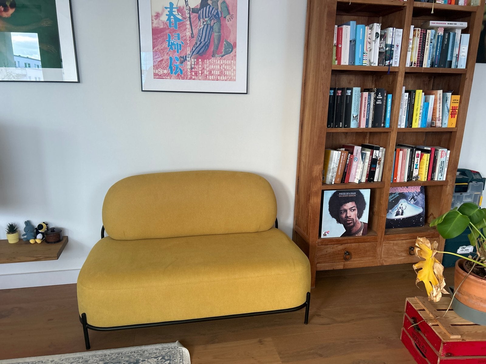 Comfortabele gele fauteuil - Zo goed als nieuw, Huis en Inrichting, Stoelen, Zo goed als nieuw, Eén, Stof, Overige kleuren, Ophalen of Verzenden