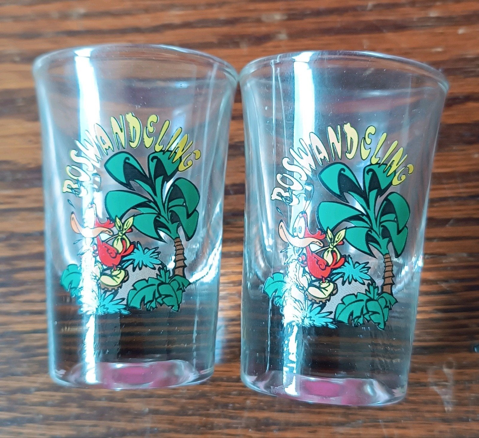 Set van 2 Boswandeling shotglaasjes, Overige typen, Ophalen of Verzenden, Zo goed als nieuw, Glas