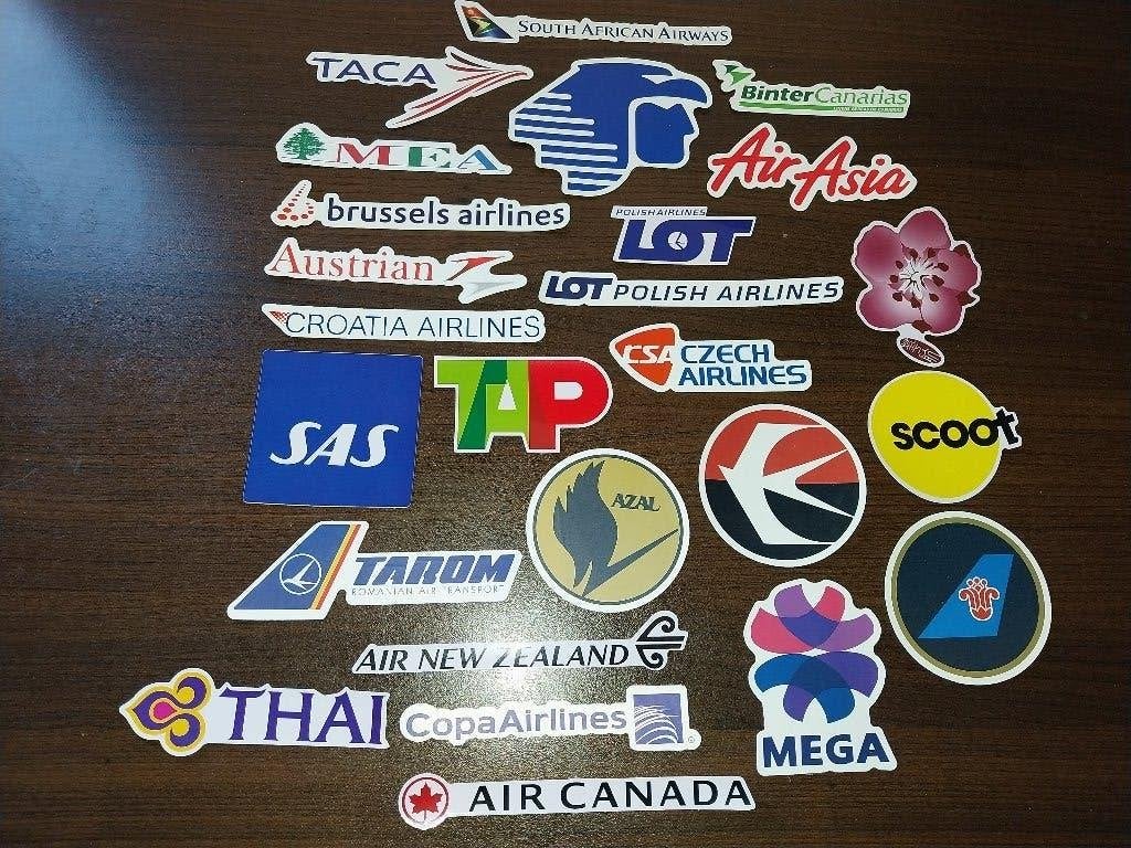 25 Airline stickers, Ophalen of Verzenden, Nieuw, Overige typen