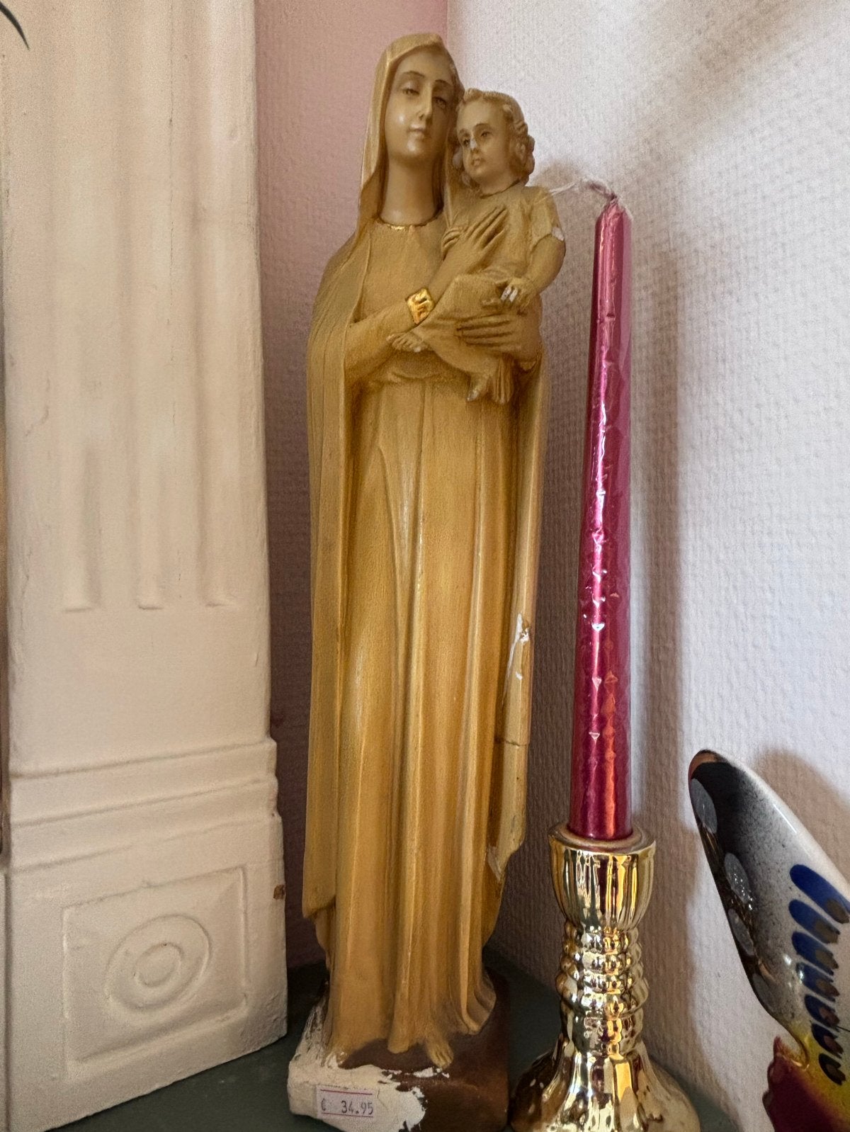 Maria beeld met kindje Jezus, Ophalen