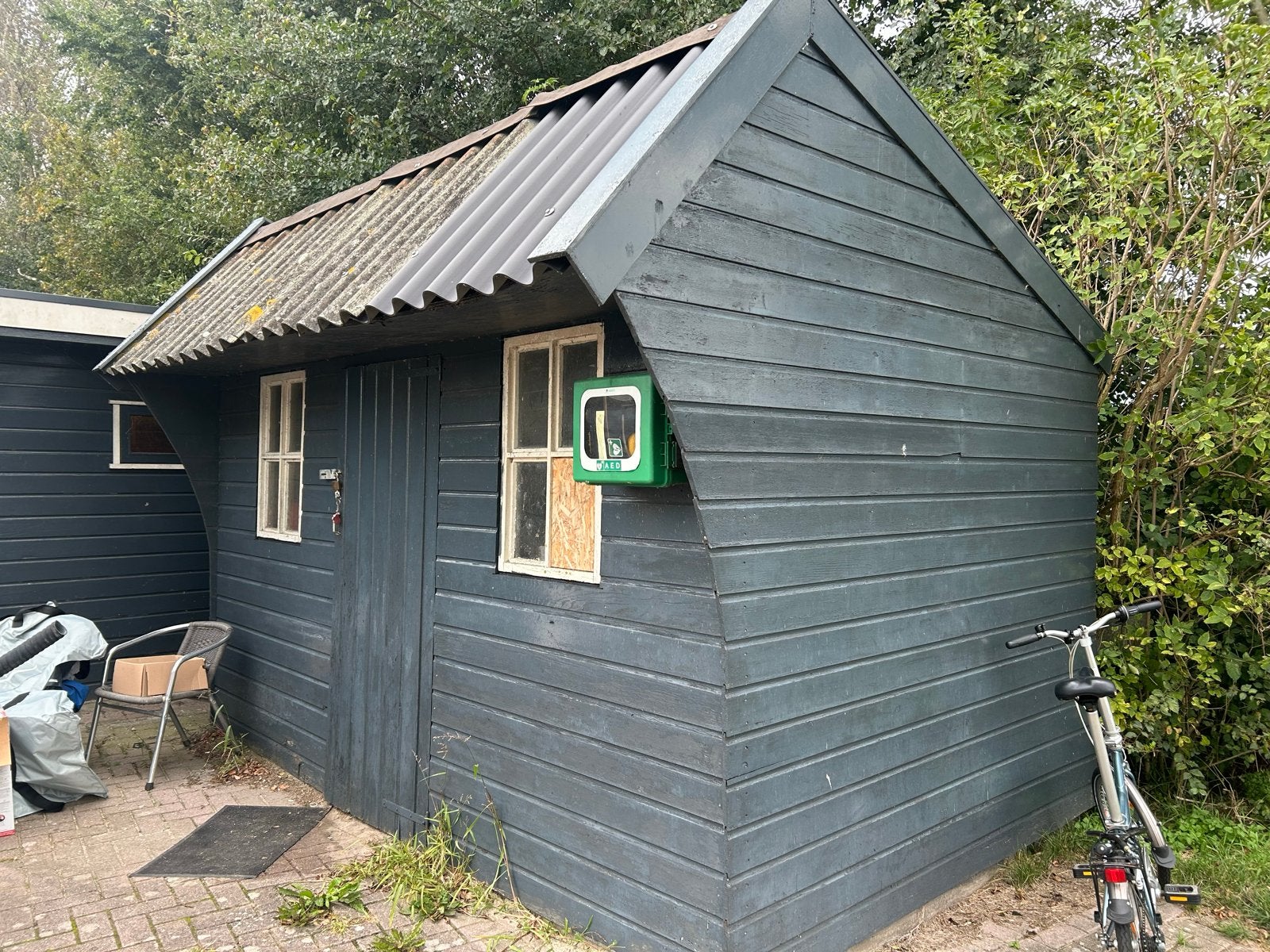 Houten schuur met matig dak, Ophalen, Gebruikt, Hout, Overige typen