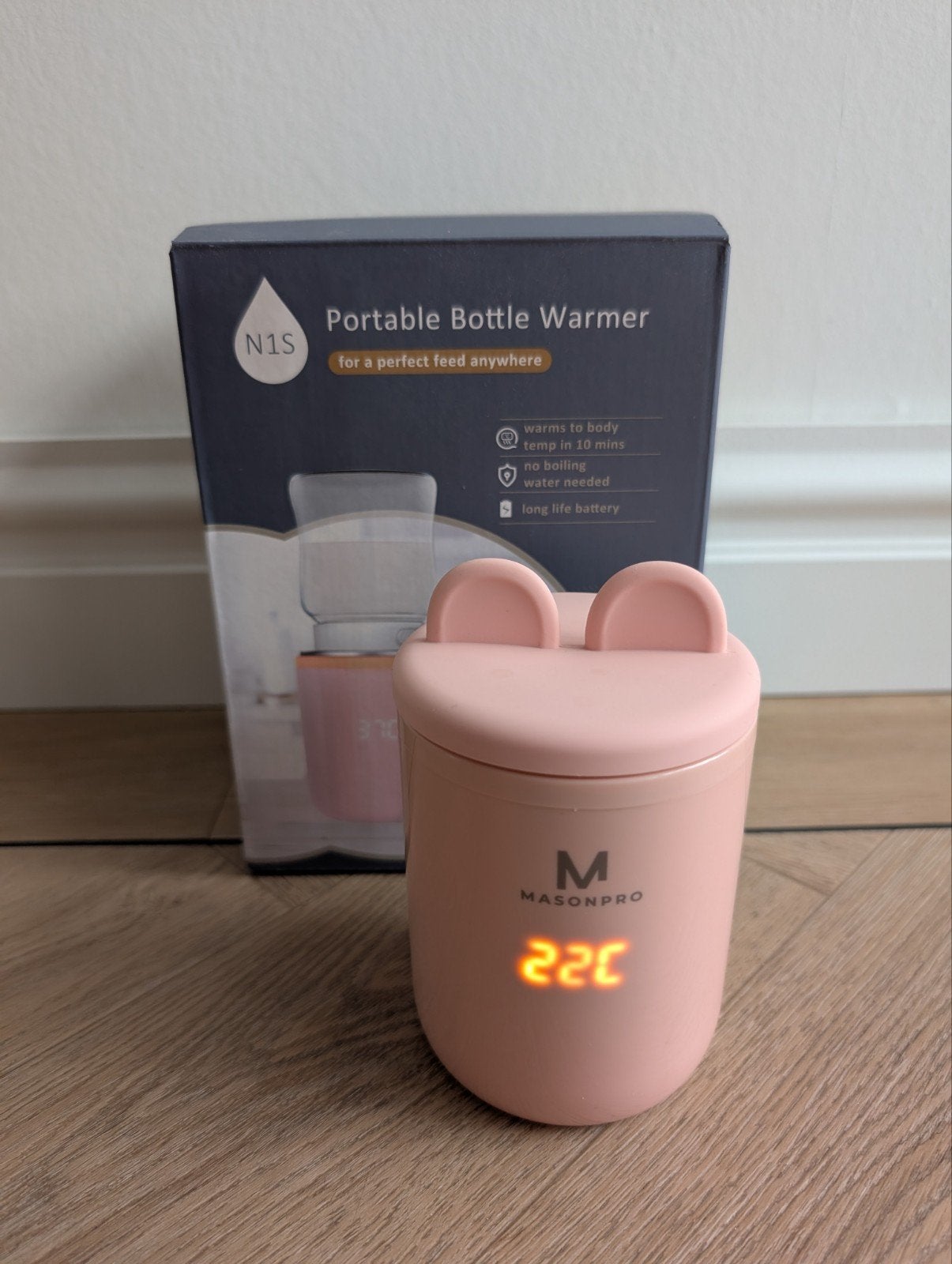 masonpro flessenwarmer, Ophalen of Verzenden, Zo goed als nieuw, Draadloos, Flessen- of potjesverwarmer