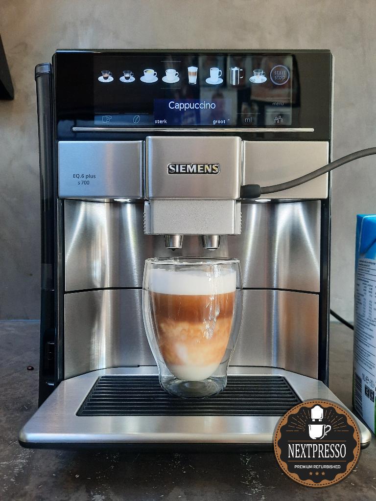 Siemens EQ6 Plus s700 Koffiemachine⭐ ZGAN ⭐ Incl.garantie ☕, Witgoed en Apparatuur, Koffiezetapparaten, Afneembaar waterreservoir