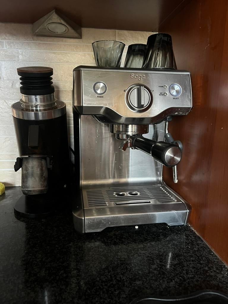 Sage barista duo temp pro, Witgoed en Apparatuur, Koffiezetapparaten, Ophalen of Verzenden, Zo goed als nieuw, Espresso apparaat