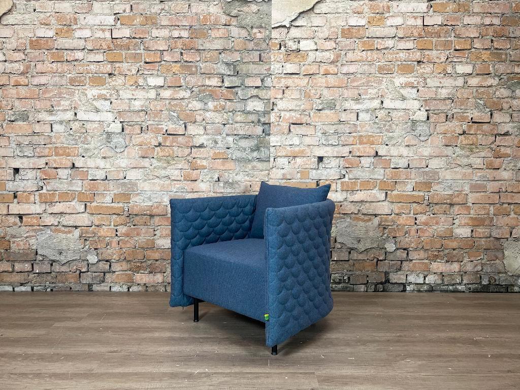 Naughtone Cloud Plain blauw bij TheReSales, Huis en Inrichting, Fauteuils, Ophalen, Minder dan 75 cm, Design, Zo goed als nieuw