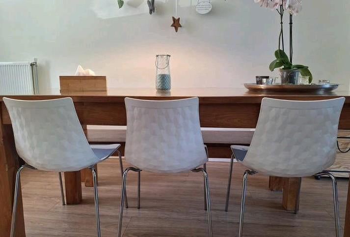 3x Calligaris Ice Stoelen - Italiaans Design, Ophalen, Gebruikt, Drie, Wit