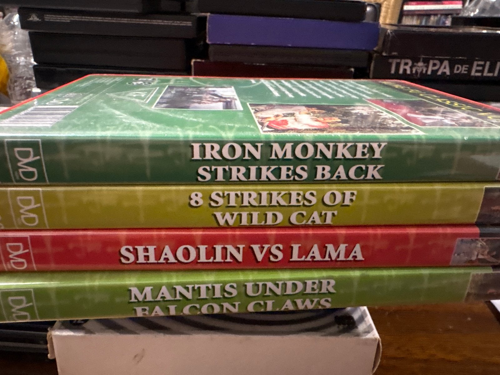5-DVD-collectie: Iron Monkey, Shaolin vs Lama en meer, Vanaf 16 jaar, Ophalen of Verzenden, Gebruikt, Inclusief doosje