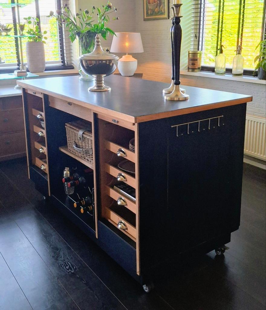 Robuust vintage "Keuken" eiland -Toonbank- Roomdivider, Ophalen of Verzenden