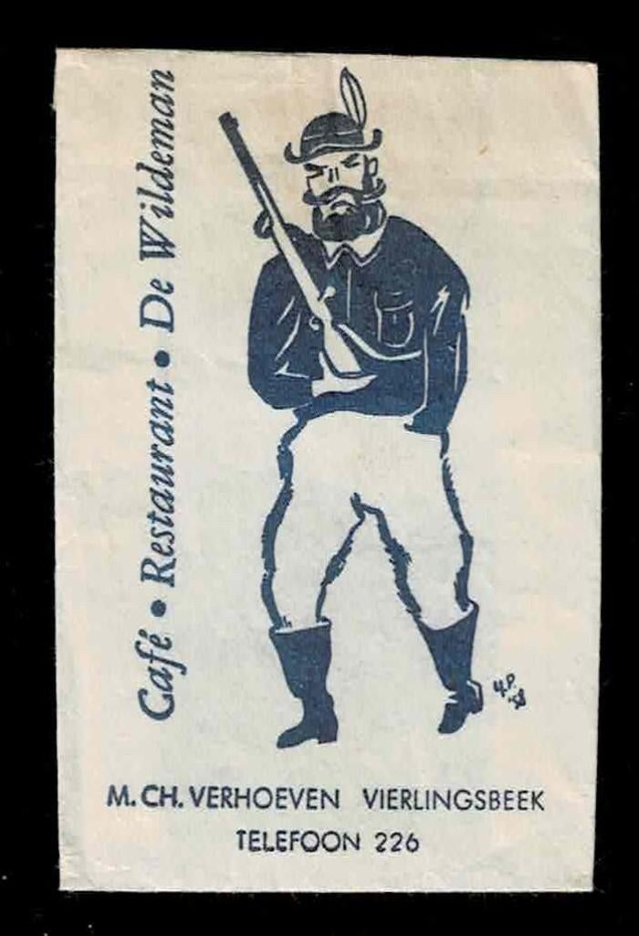 suikerzakje 1181 De Wildeman Vierlingsbeek, Verzamelen, Ophalen of Verzenden, Nederland