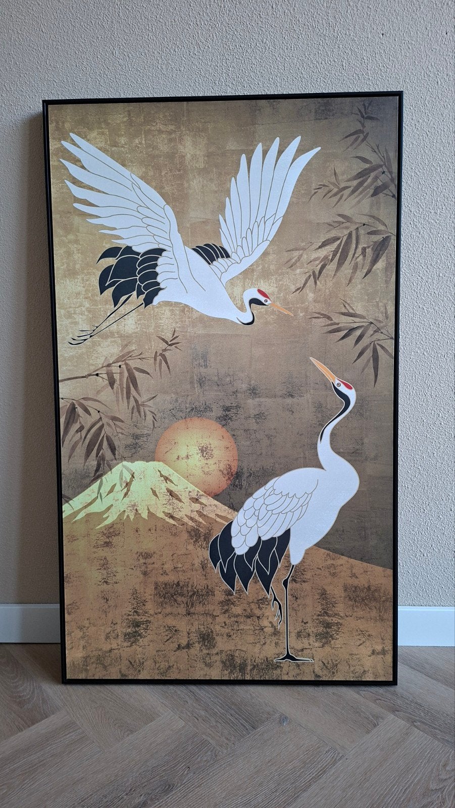 Schilderij Kraanvogels, Ophalen, Zo goed als nieuw