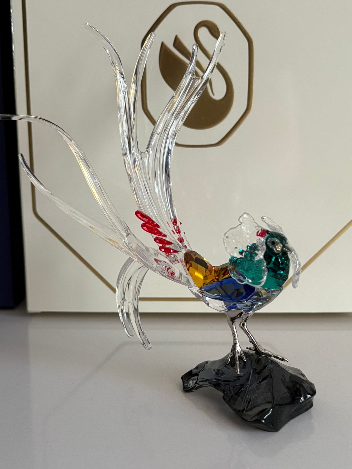 Swarovski jaarstuk fazant Idyllia, Ophalen of Verzenden, Zo goed als nieuw, Figuurtje