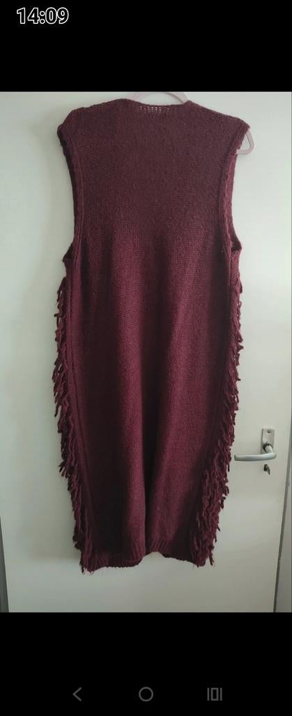 Lange gilet, Ophalen of Verzenden, Maat 42/44 (L), Rood