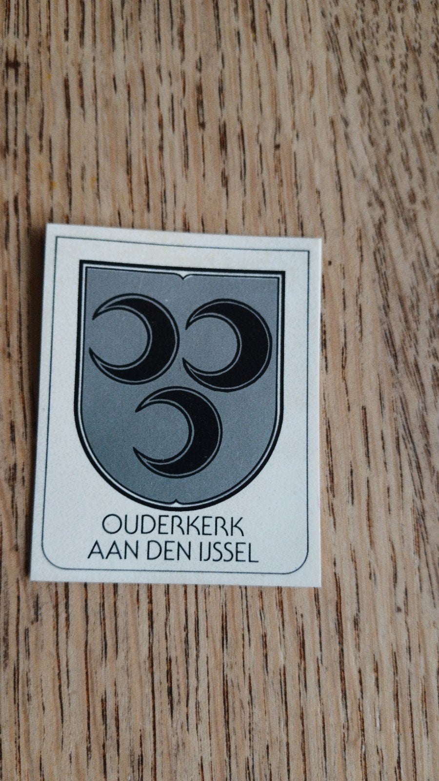 Stickertje wapen schild Provinciealbum OUDERKERK AD IJSSEL, Ophalen of Verzenden