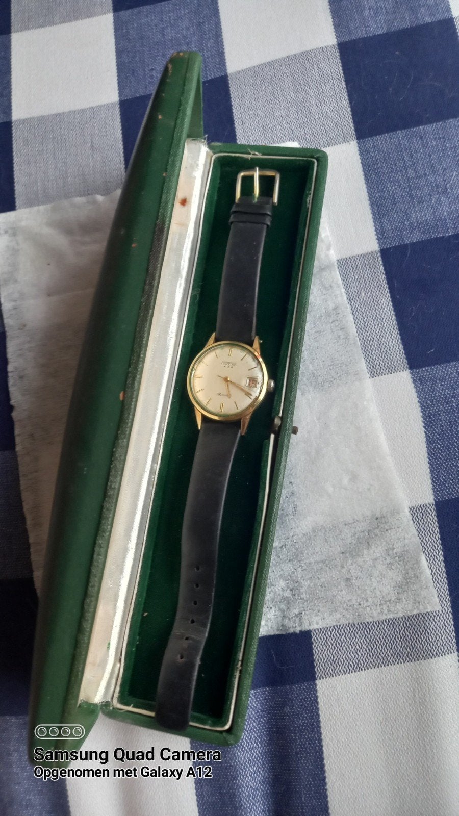 Vintage Pontiac Memodate Polshorloge - Verguld met Bandje, Overige merken, Overige materialen, Polshorloge, Verguld