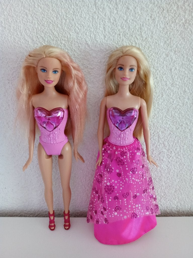 2 BARBIE Dreamtopia Poppen Gem Prinses DHM53, Ophalen of Verzenden, Gebruikt, Barbie