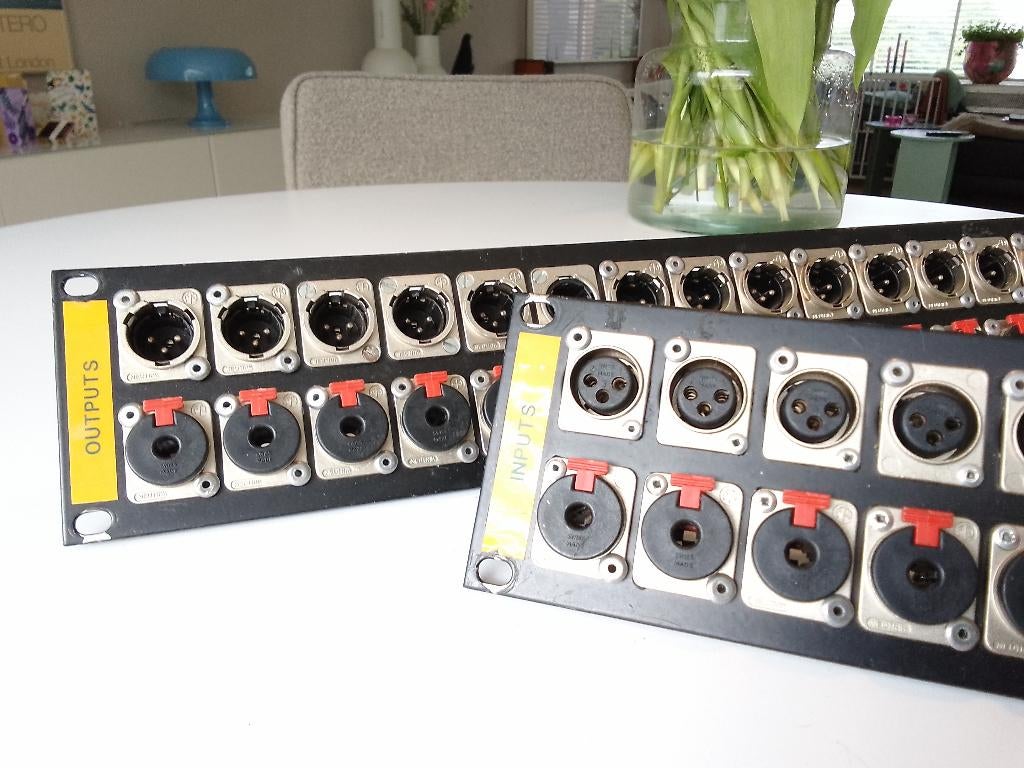 19"  NEUTRIK XLR/JACK STEEKVELDEN, Ophalen of Verzenden, Gebruikt, Apparatuur