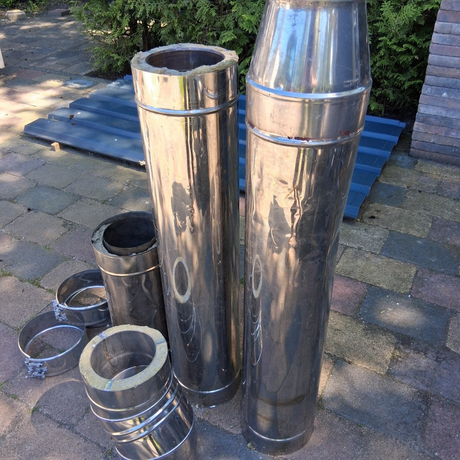 Dubbelwandige RVS Kachelpijp Set - Ø15cm, Ophalen