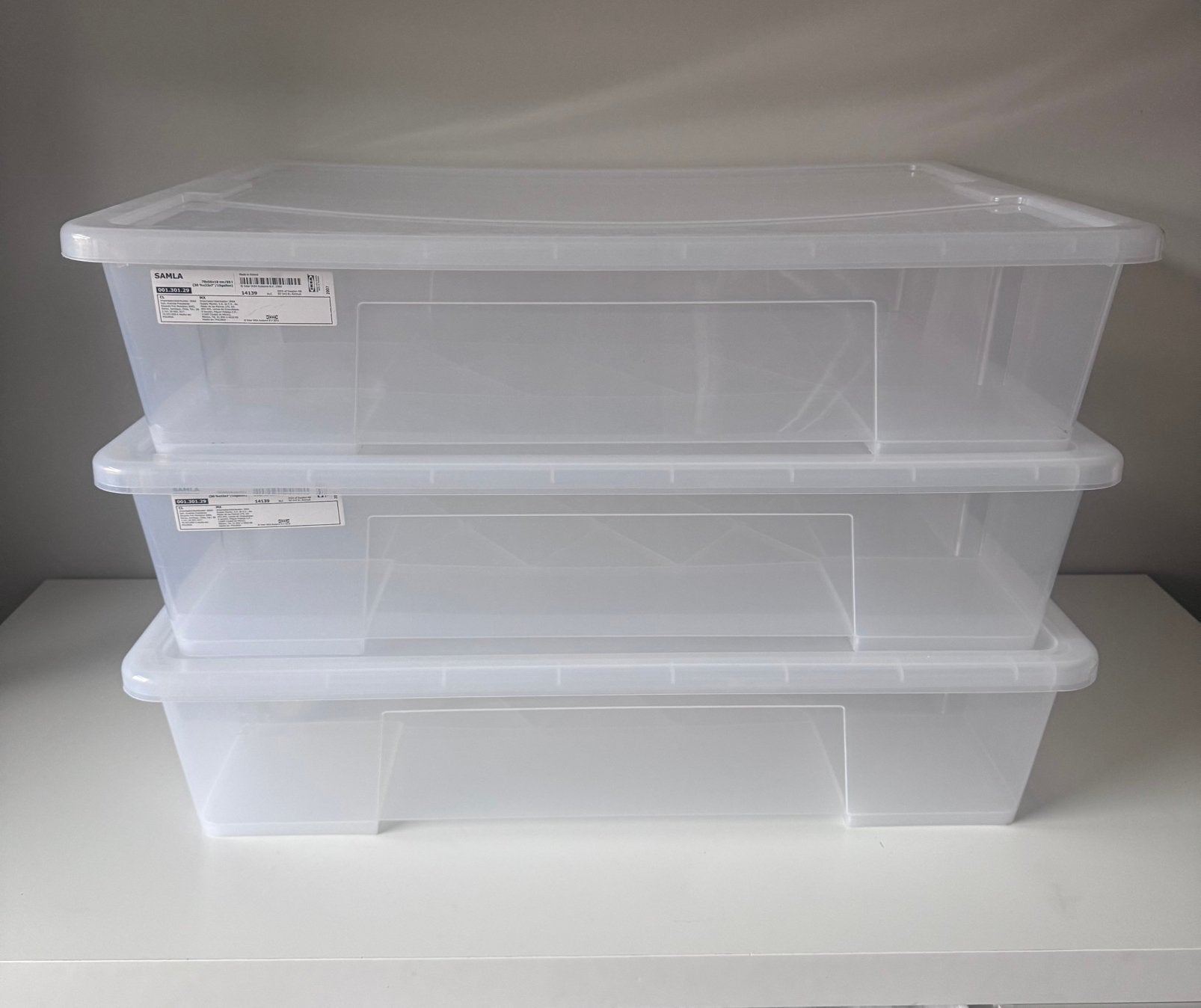 Ikea Samla opbergbak met deksel, 40 tot 60 cm, Zo goed als nieuw, Minder dan 35 cm, Bak of Kist