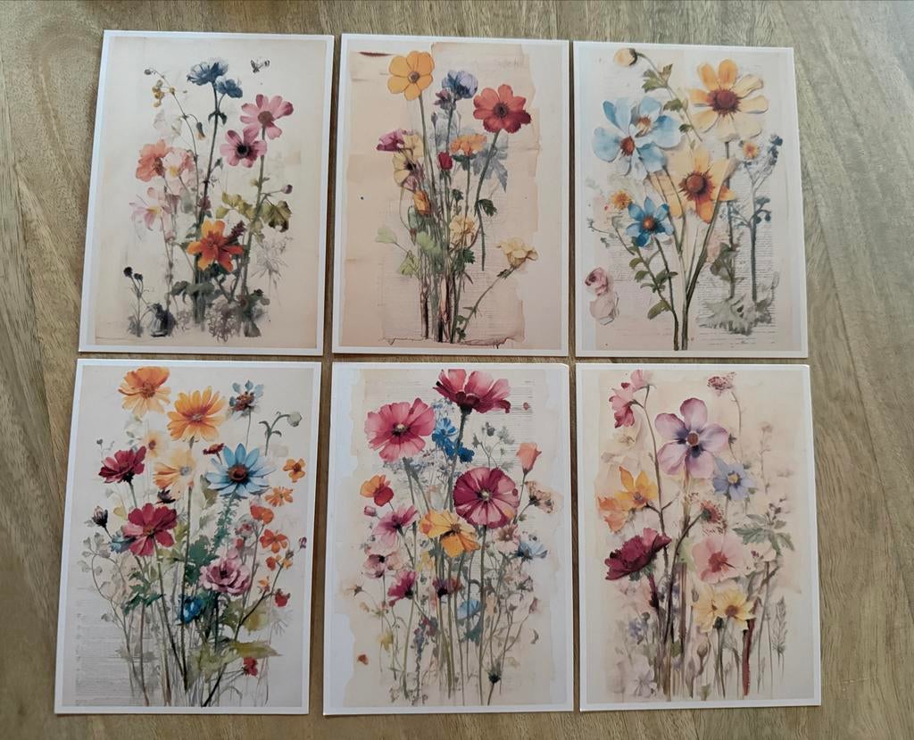 Wild Flower kaarten. Wilde bloemen, Ophalen of Verzenden, Nieuw, Natuur
