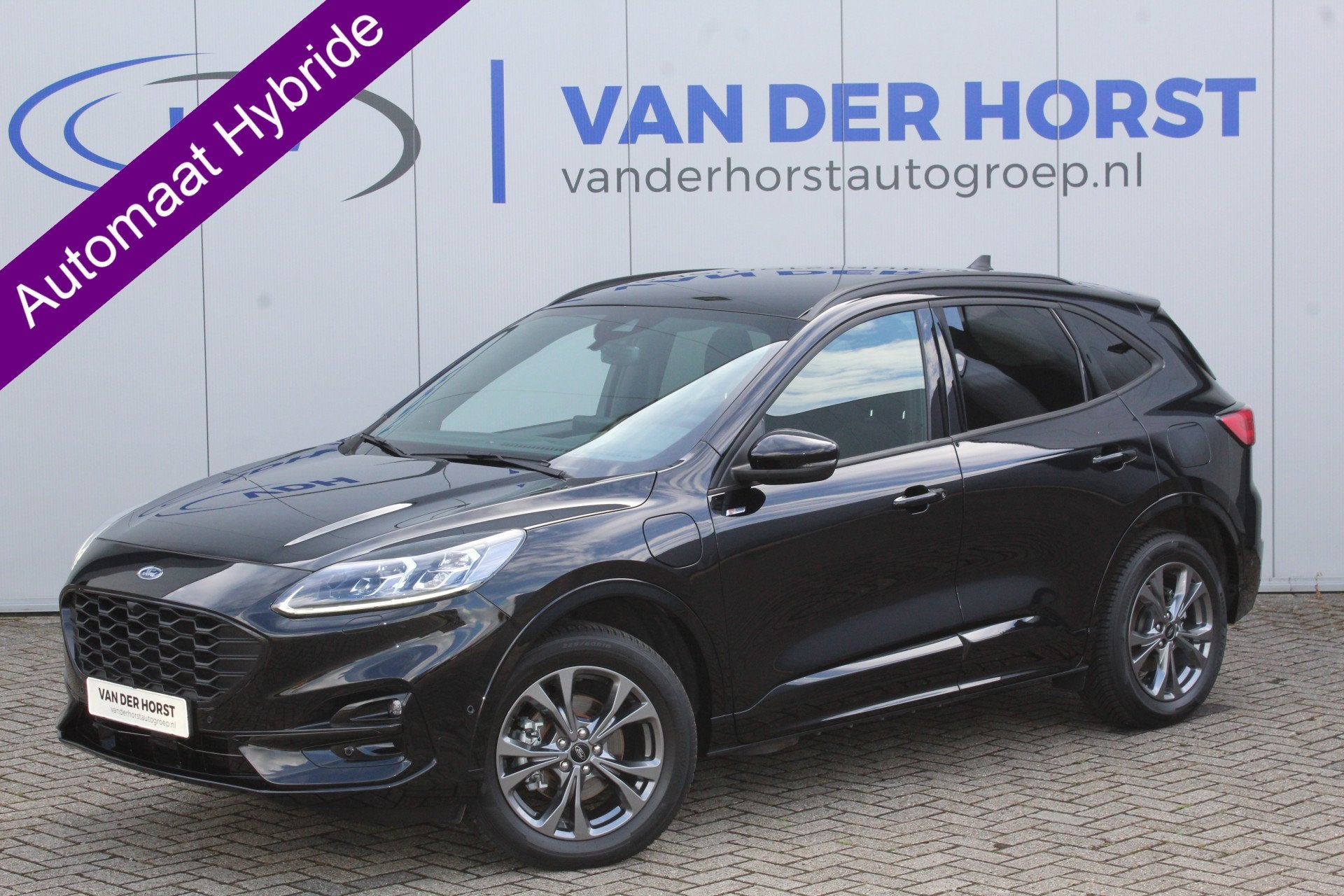 Ford Kuga 2.5-225pk Plug-in Hybrid ST-Line X. Hybride rijden, Auto's, Verwarmde buitenspiegels, Gebruikt, Zwart, 4 cilinders