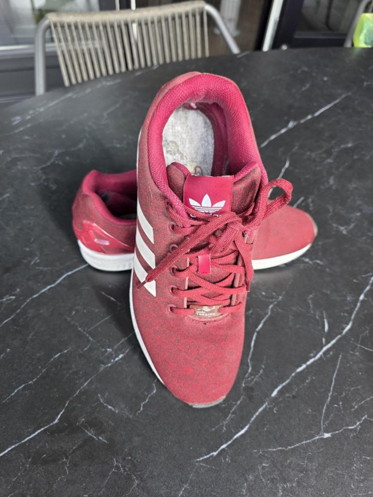 Adidas ZX Flux Bordeaux Maat 46 (zonder zooltjes), Overige kleuren, Ophalen of Verzenden, Sneakers of Gympen, Adidas