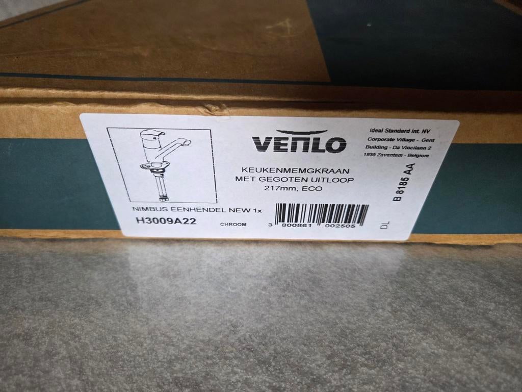 Venlo keukenmengkraan met gegoten uitloop 217mm eco., Ophalen of Verzenden, Kraan