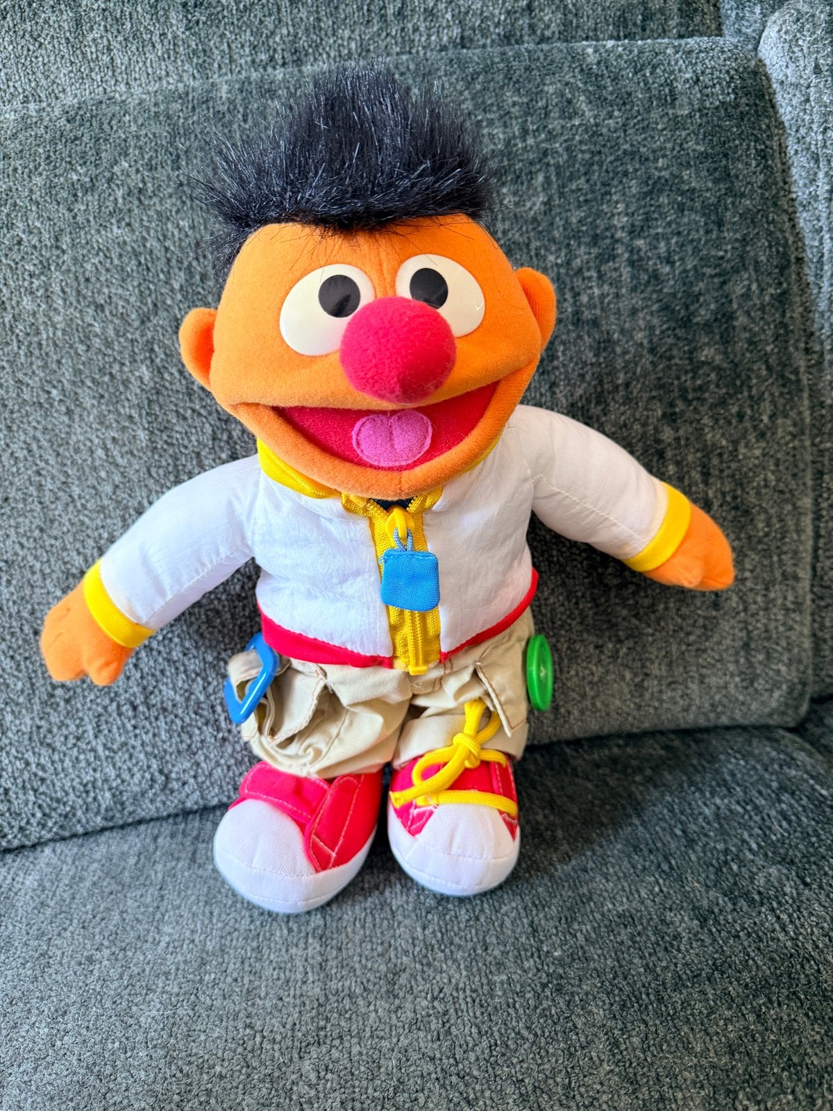 Vintage Ernie Knuffel Nederlands Sprekend Sesamstraat, Oranje, Gebruikt, Overige merken, Overige karakters