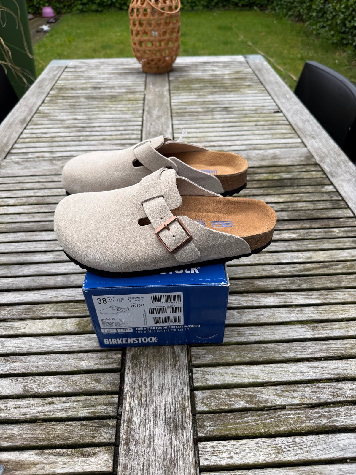 Birkenstock Boston Maat 38, Kleding | Dames, Schoenen, Nieuw, Ophalen of Verzenden, Instappers, Beige