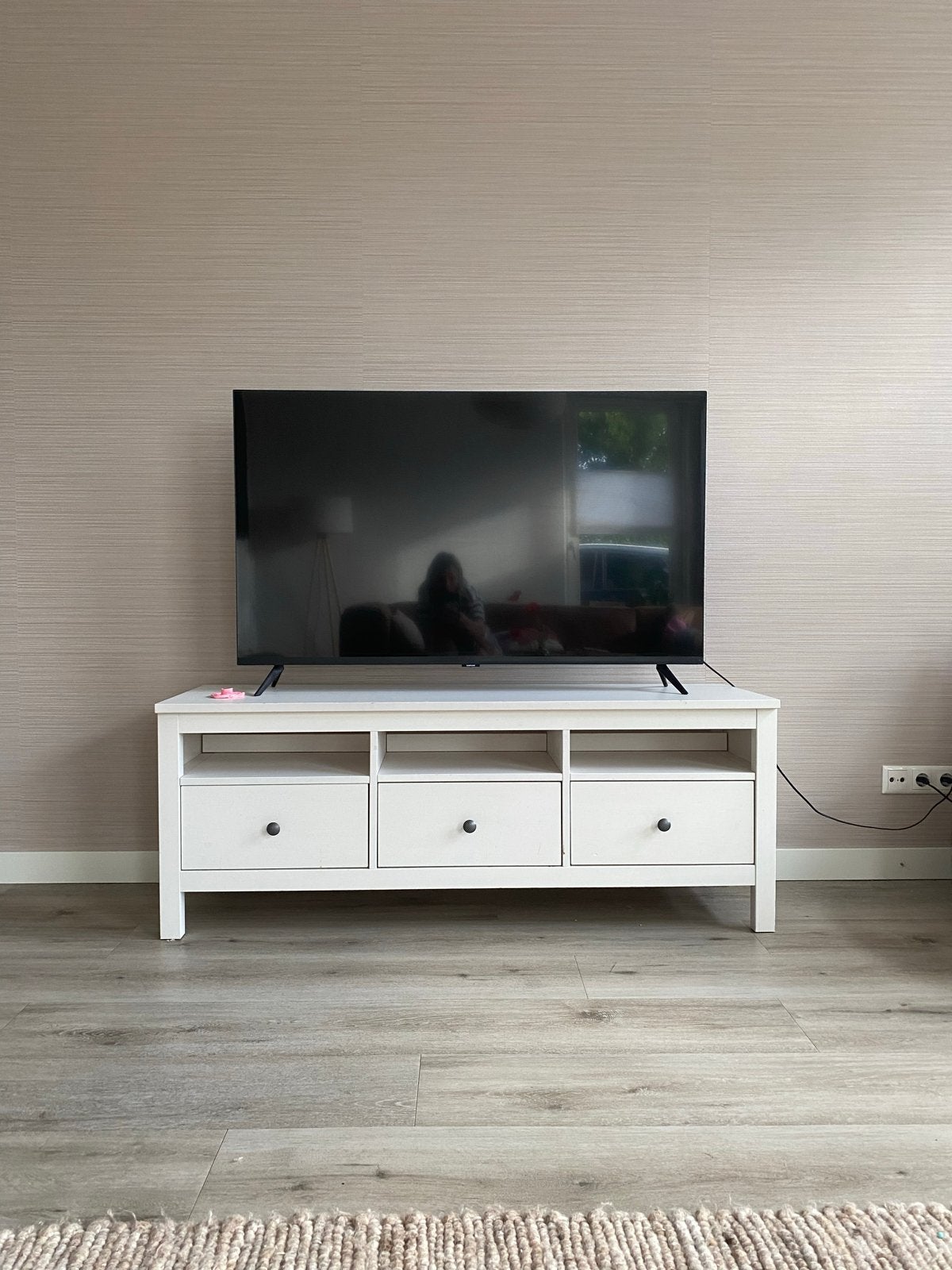 IKEA TV-meubel met lades - Wit, Ophalen, 100 tot 150 cm, Zo goed als nieuw, Minder dan 100 cm