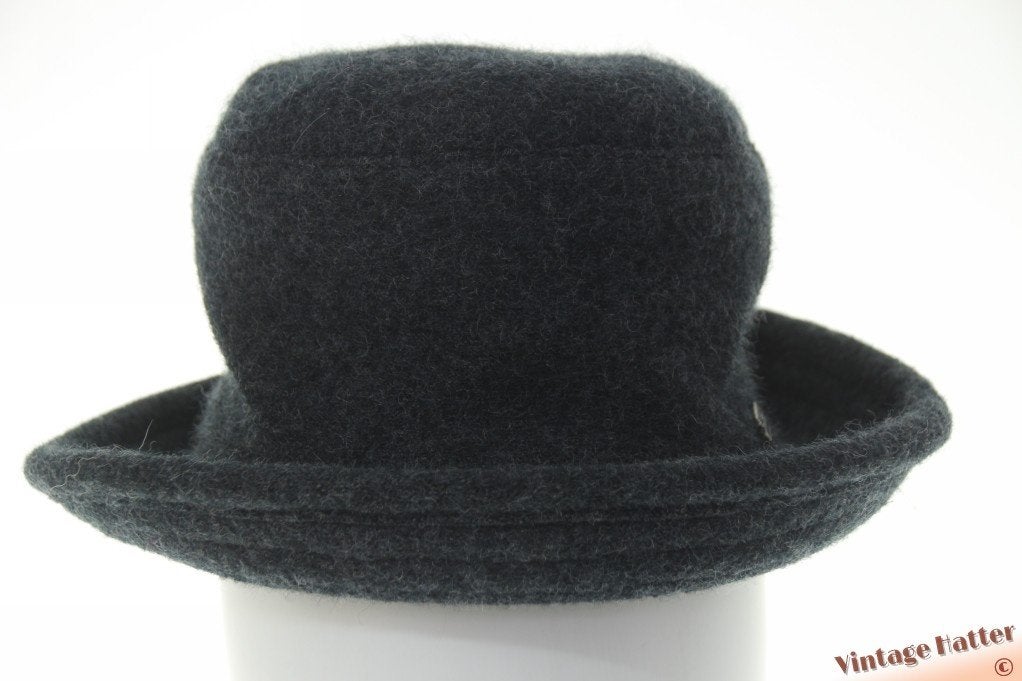 Vintage Flexibele dameshoed Geiger donker grijs wolmix 55-57, Kleding | Dames, 56 of 57 cm (M, 7 of 7⅛ inch), Hoed, Ophalen of Verzenden