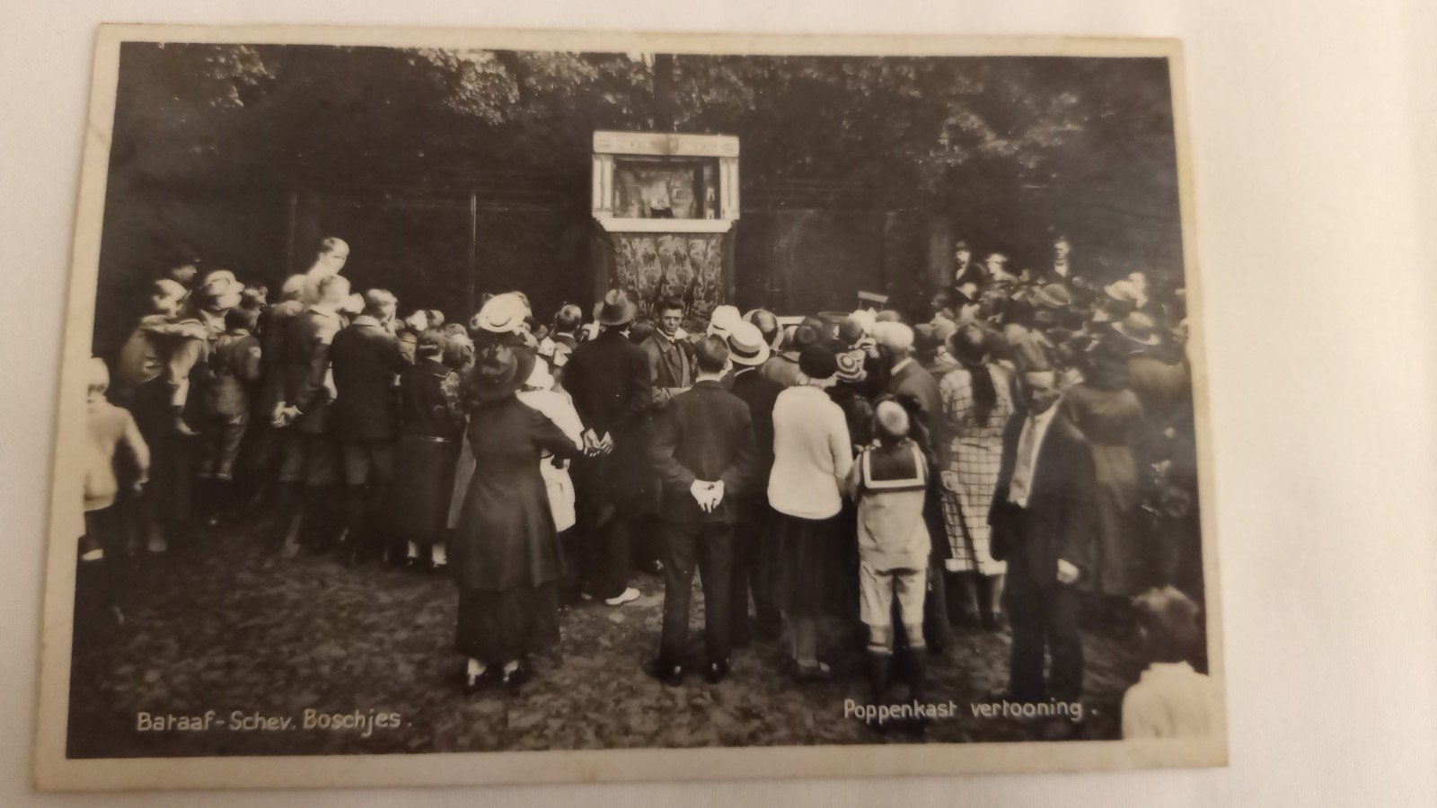 Scheveningse Boschjes Baraaf, Poppenkast vertooning, Ophalen of Verzenden, 1920 tot 1940, Gelopen, Zuid-Holland